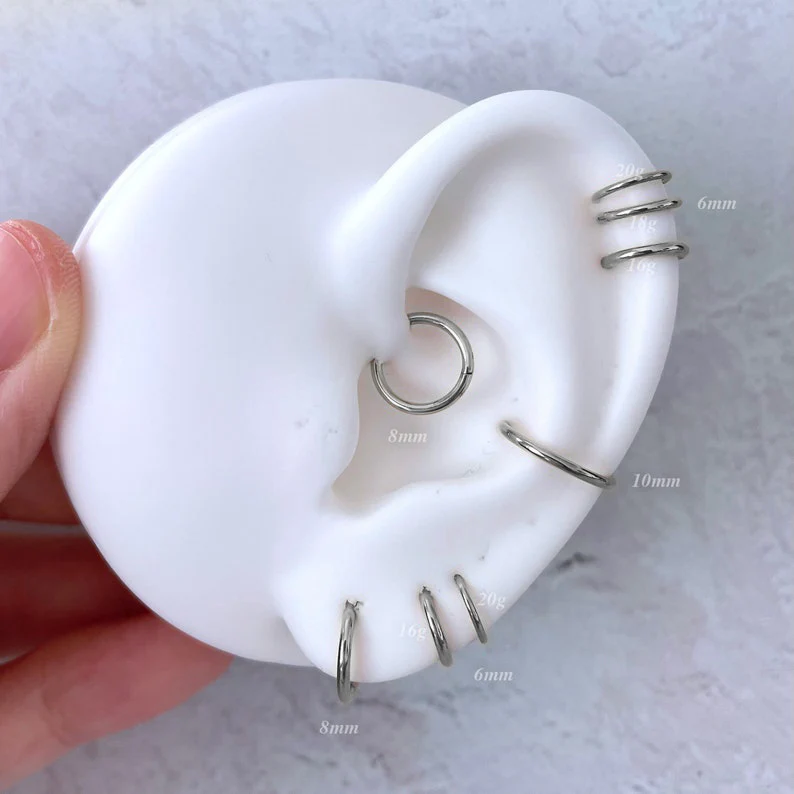 Classic Cartilage Hoop Earrings | 16g