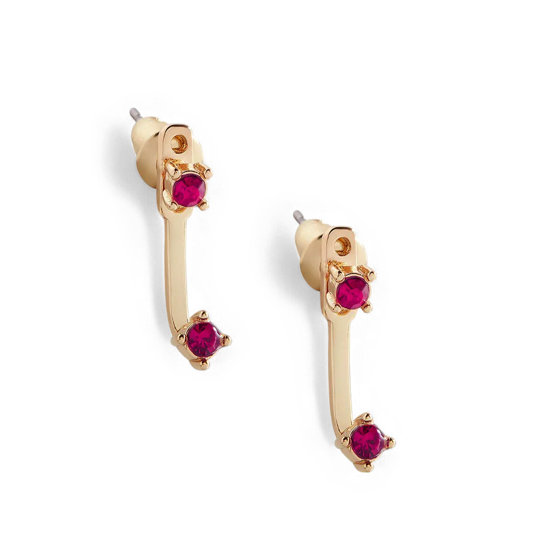 Birthstone Drop Ear Jacket Earrings