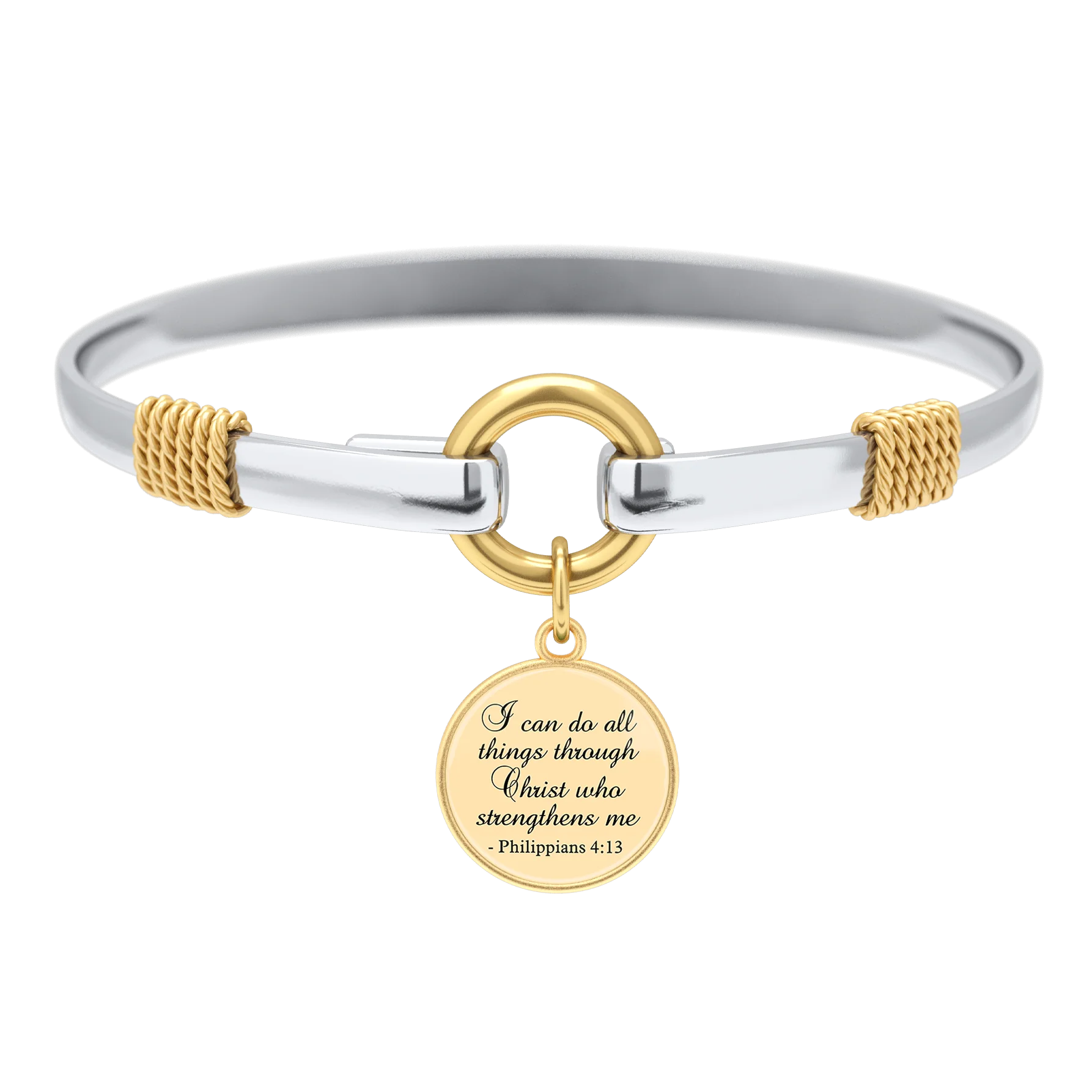 All Things Through Christ - Two-Tone Custom Charm Bracelet