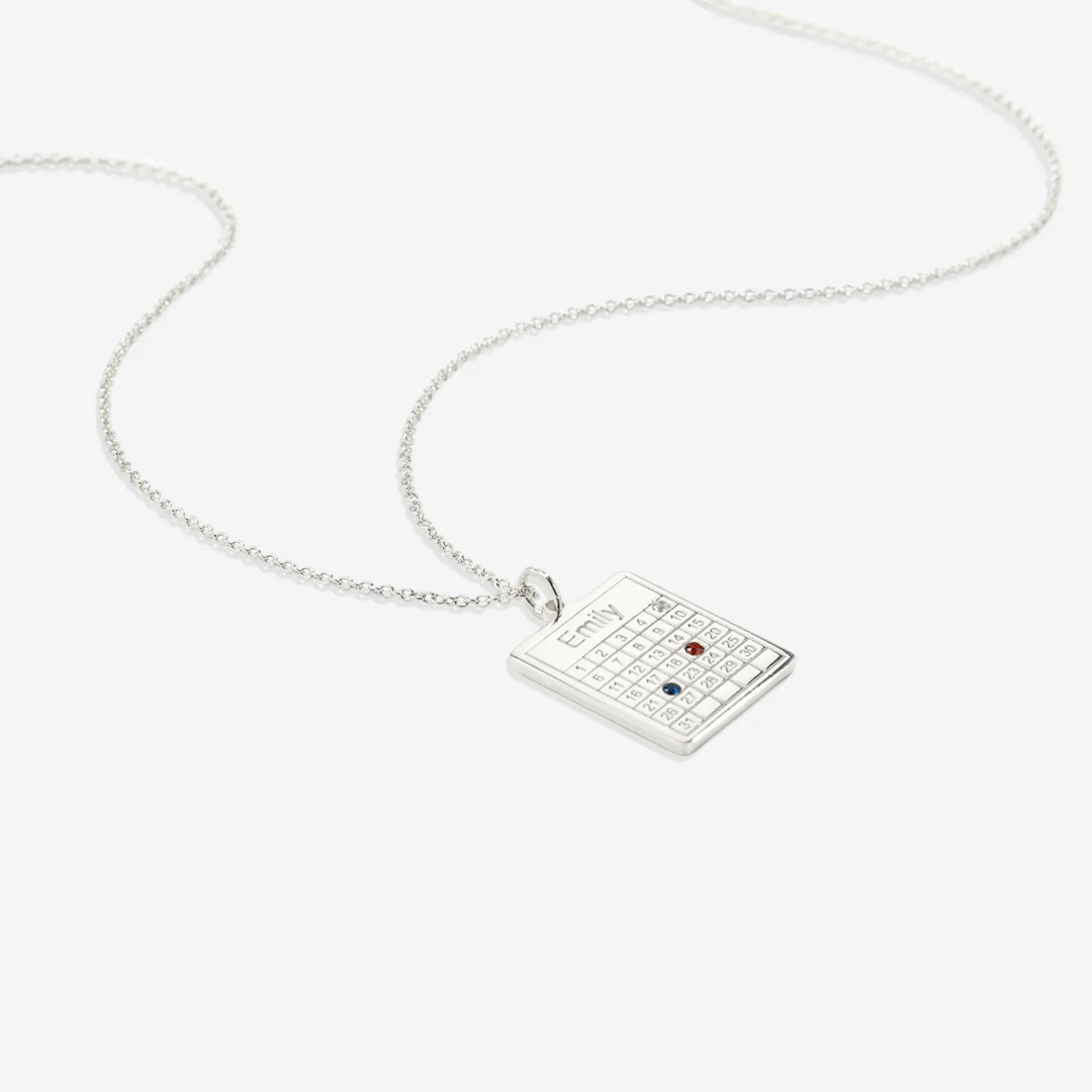Personalized Family Calendar Necklace