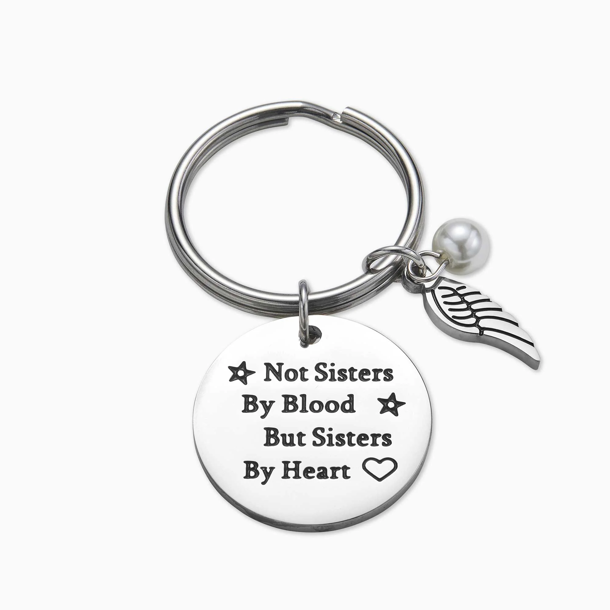 Sisters by Heart Keychain