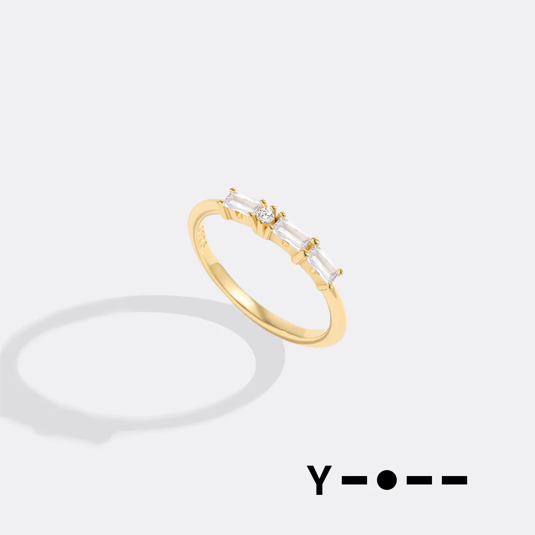 Dainty Personalized Morse Code Ring