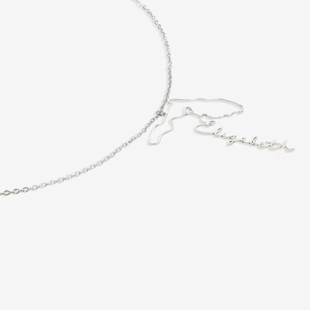 Home State Name Necklace