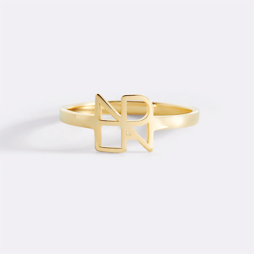 Monogram Name Ring