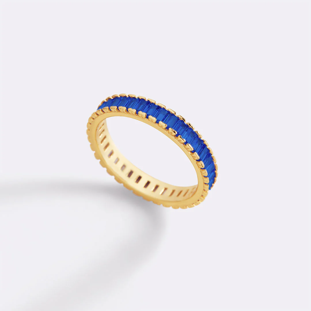 Baguette Birthstone Eternity Band