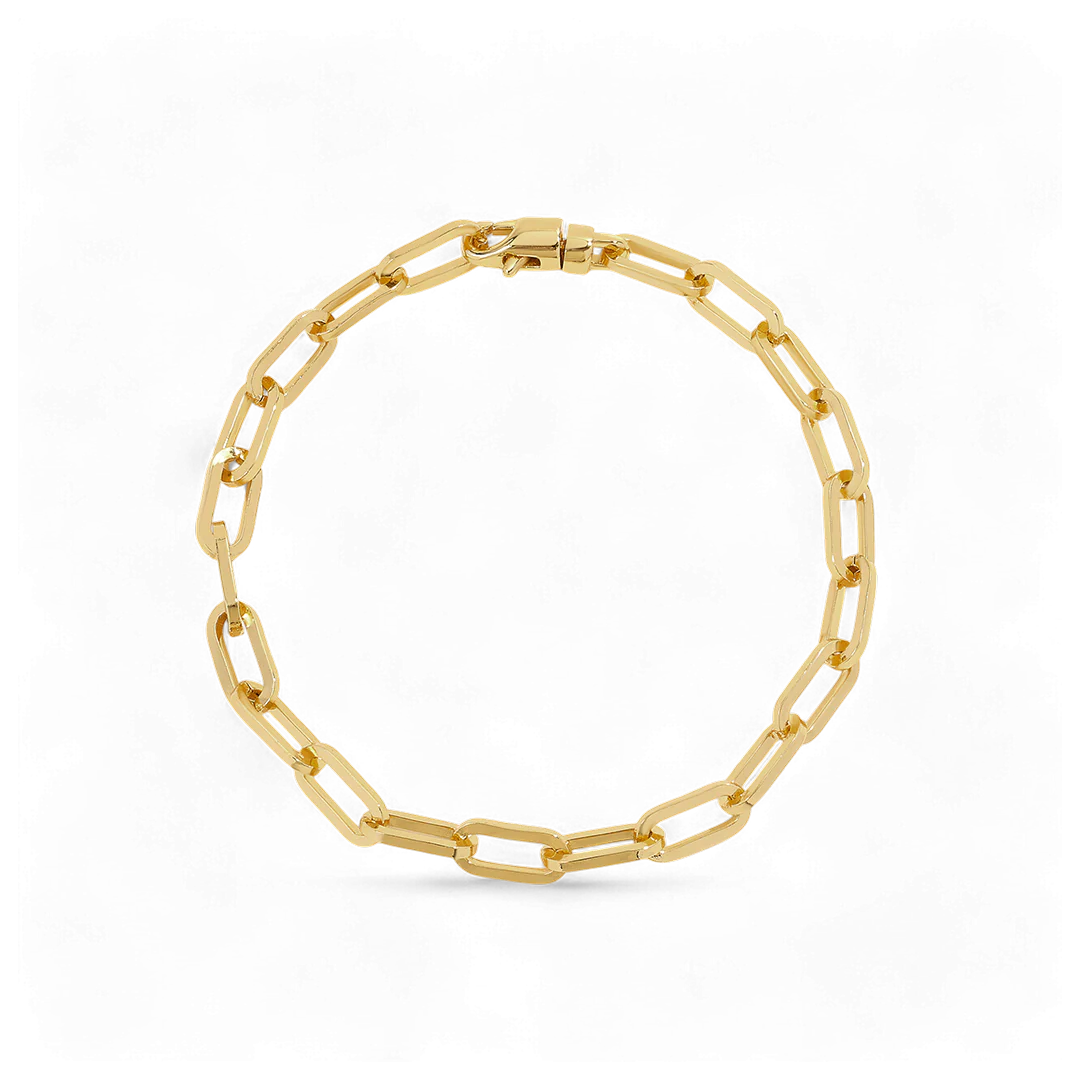Open Link Paperclip Chain Bracelet