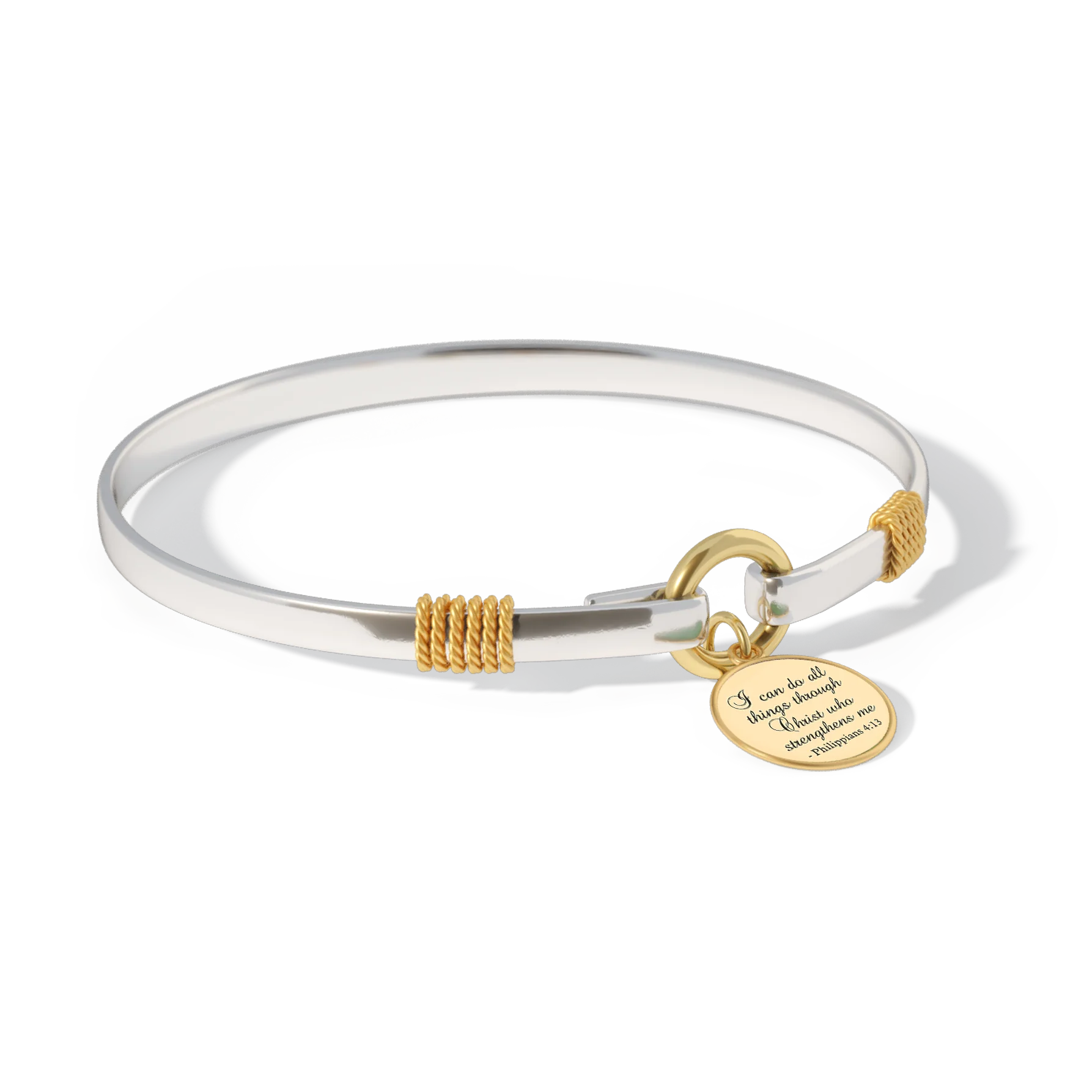 All Things Through Christ - Two-Tone Custom Charm Bracelet