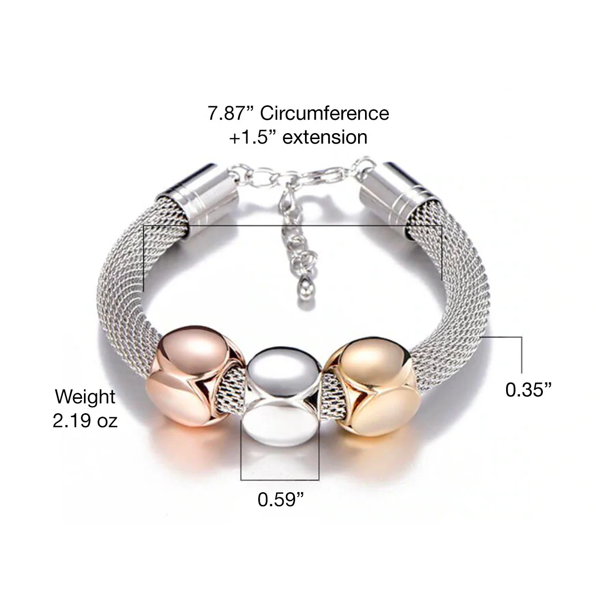 Test - Tri-Cube Metal Bracelet