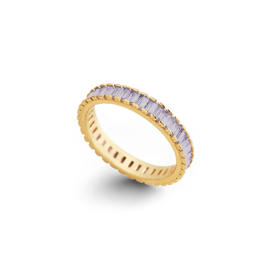 Baguette Birthstone Eternity Band