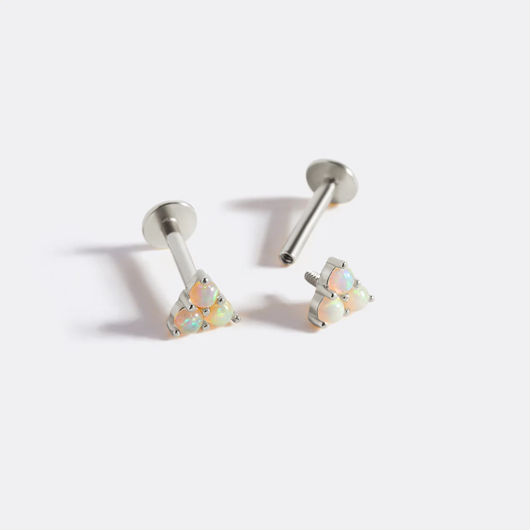 Opal Trio Sleeper Stud Earrings | 18g