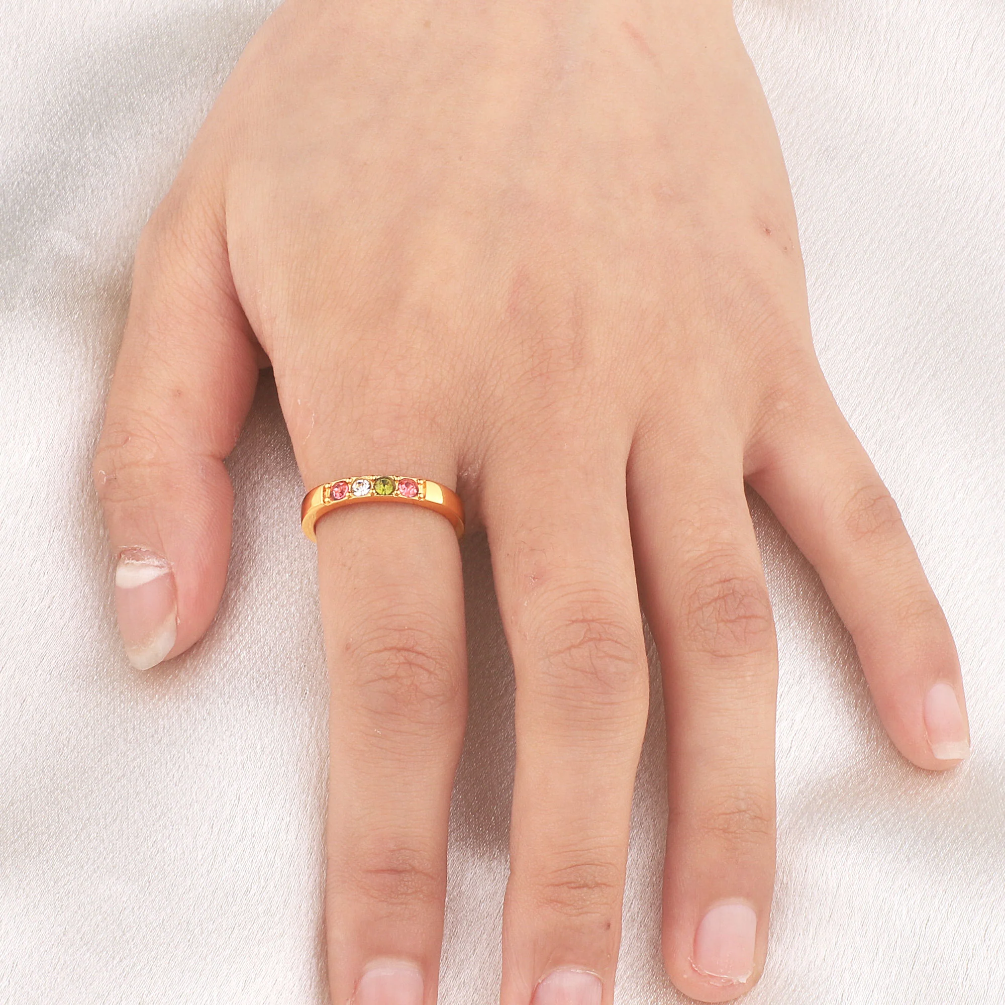 Stackable Birthstones Band Ring
