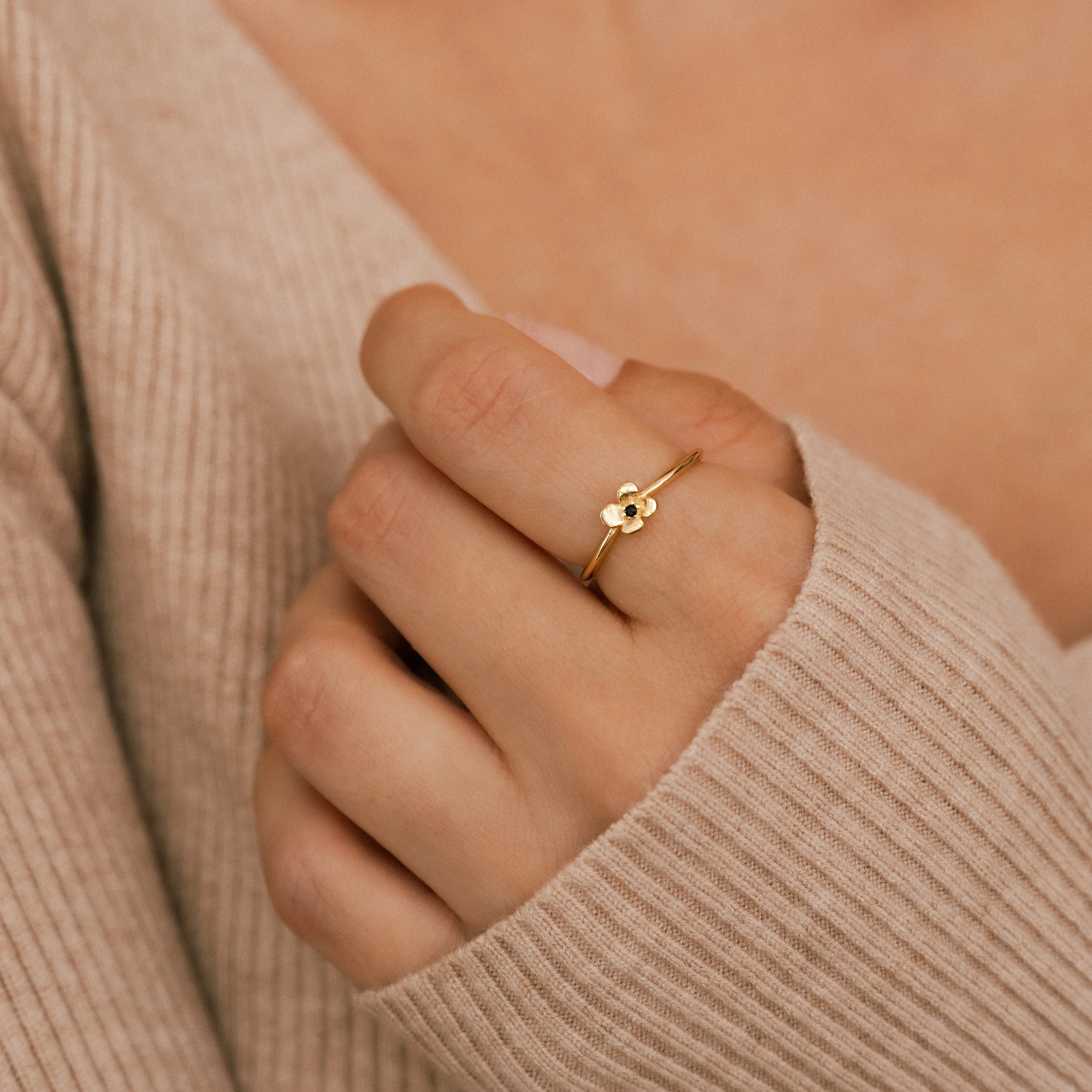Dainty Floral Statement Ring