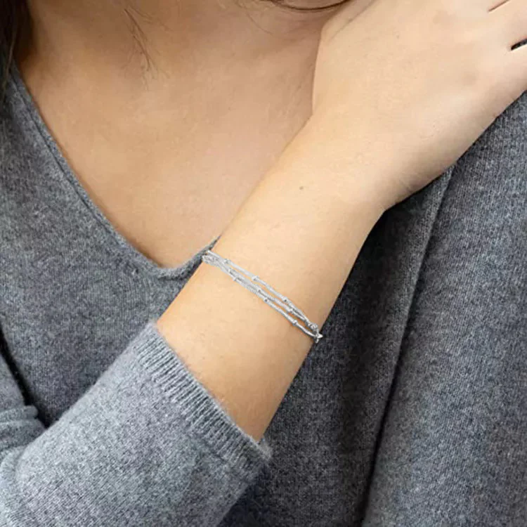 Triple Layer Satellite Chain Bracelet