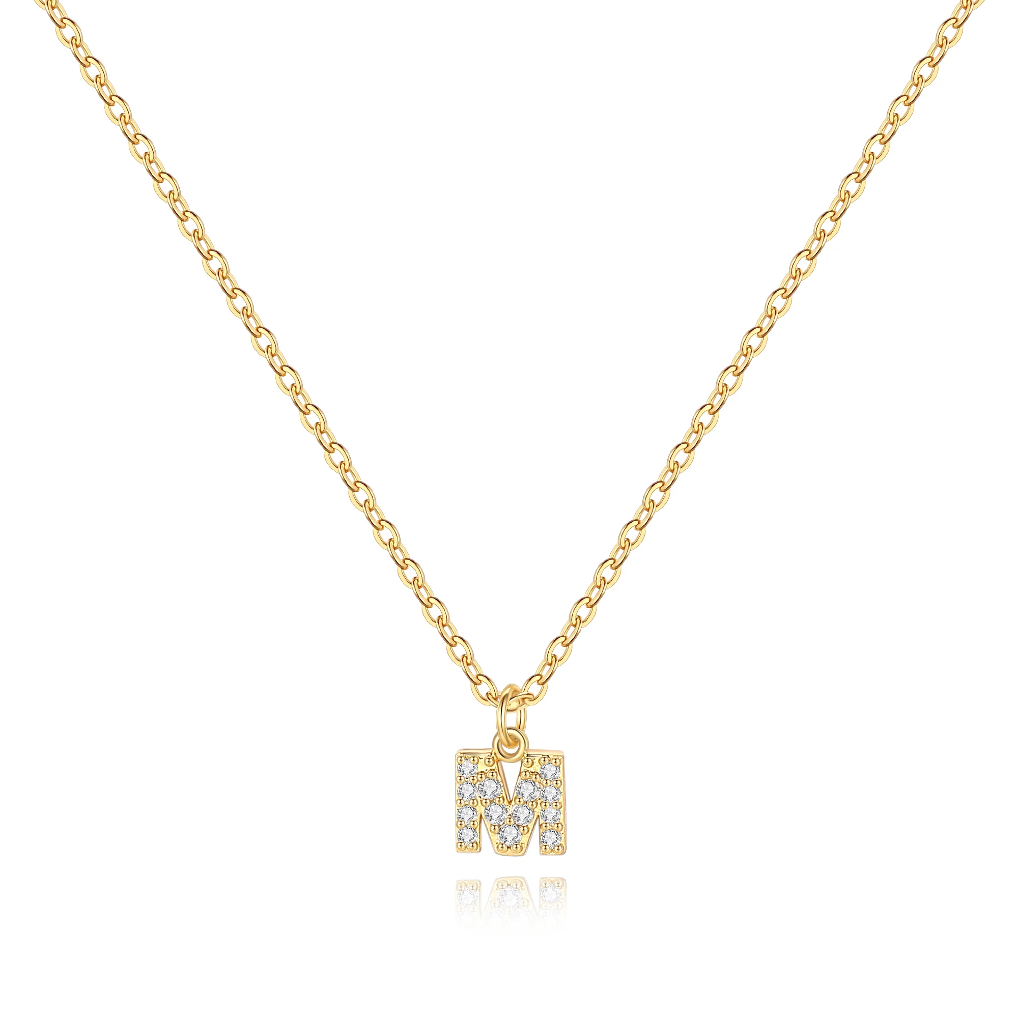 Pavé Uppercase Initial Necklace