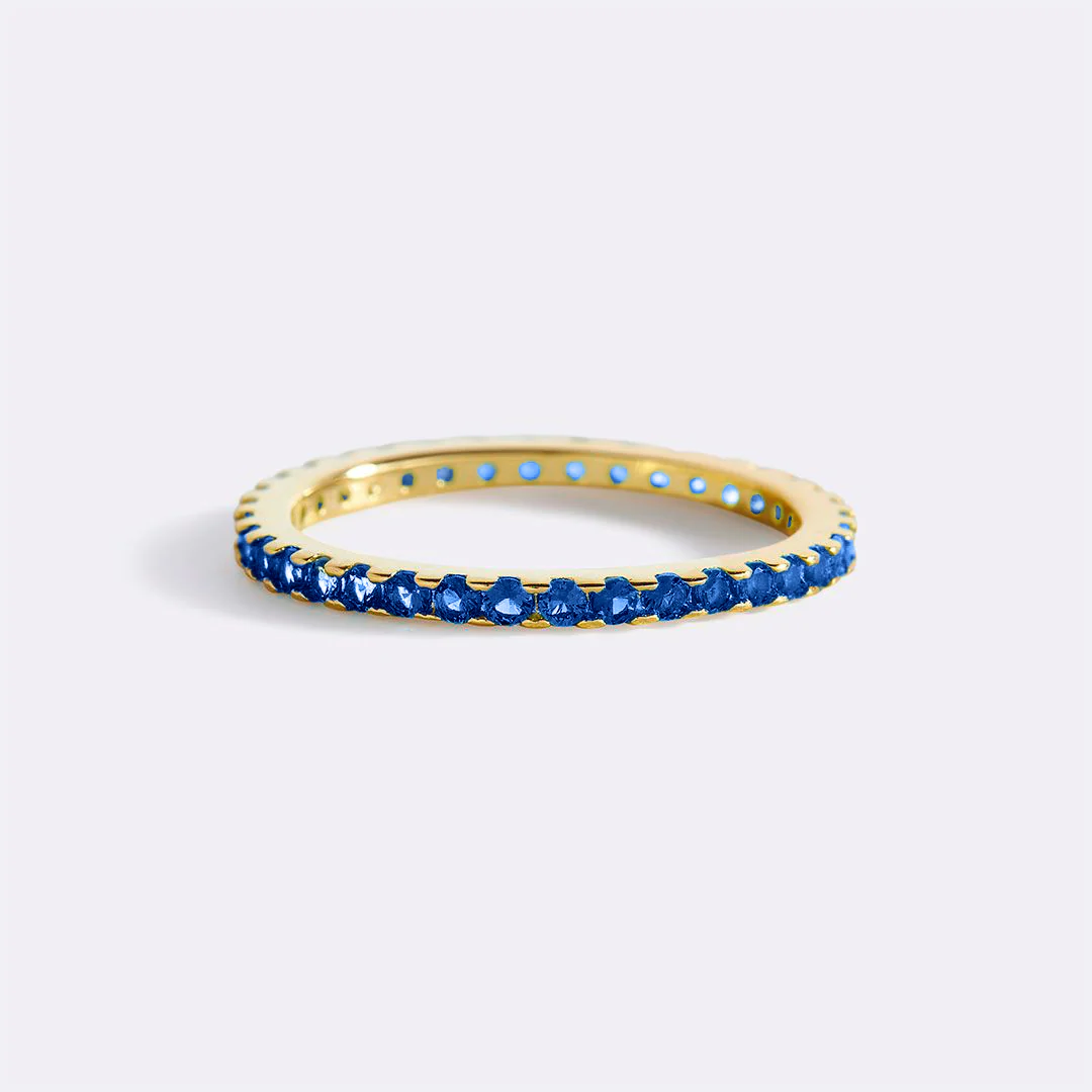 September Birthstone Eternity Stacking Ring