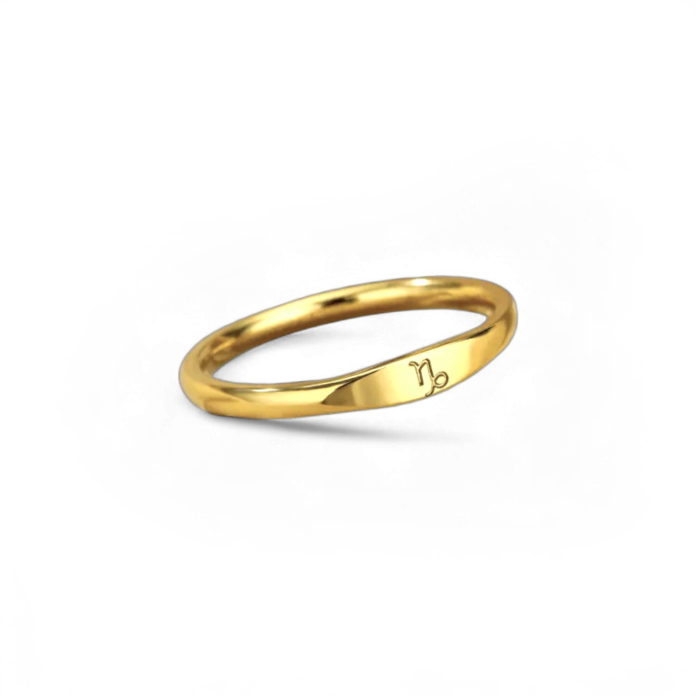 Minimalist Zodiac Stacking Band