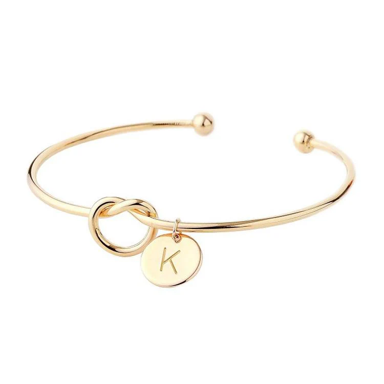 Personalized Tie the Knot Bracelet • Bridesmaid Gift Bracelet