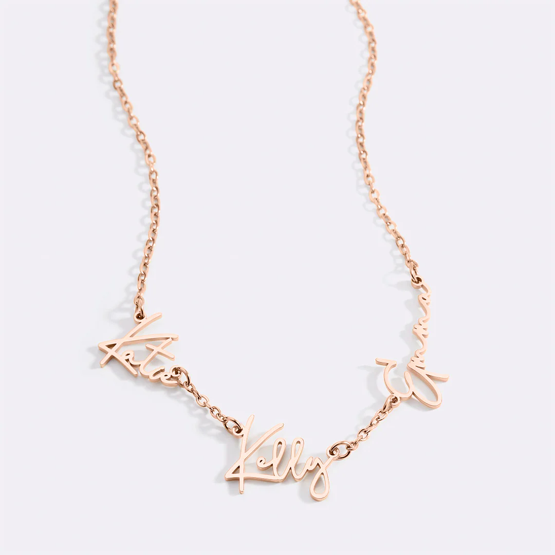 Monroe Triple Name Necklace