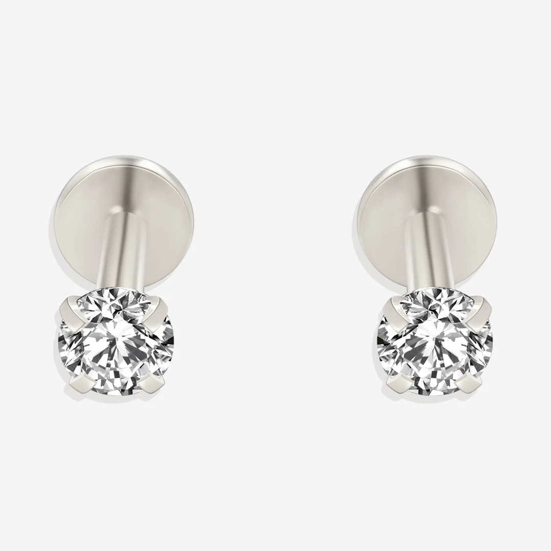 Crystal Sleeper Flatback Studs | 18g