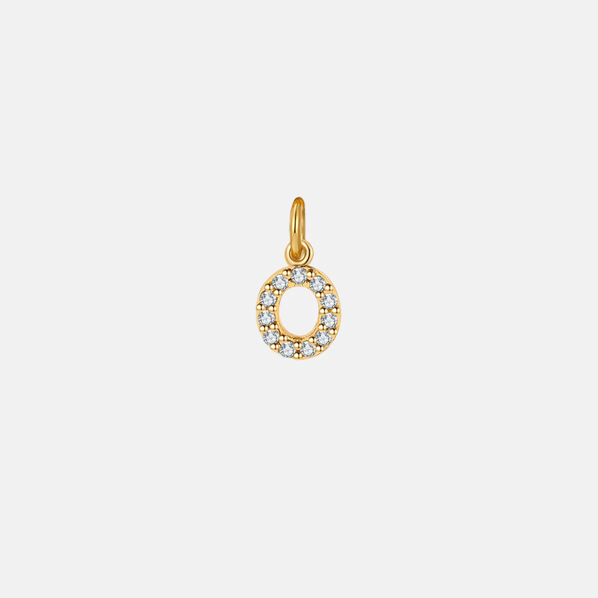 Dainty Pave Initial Charm