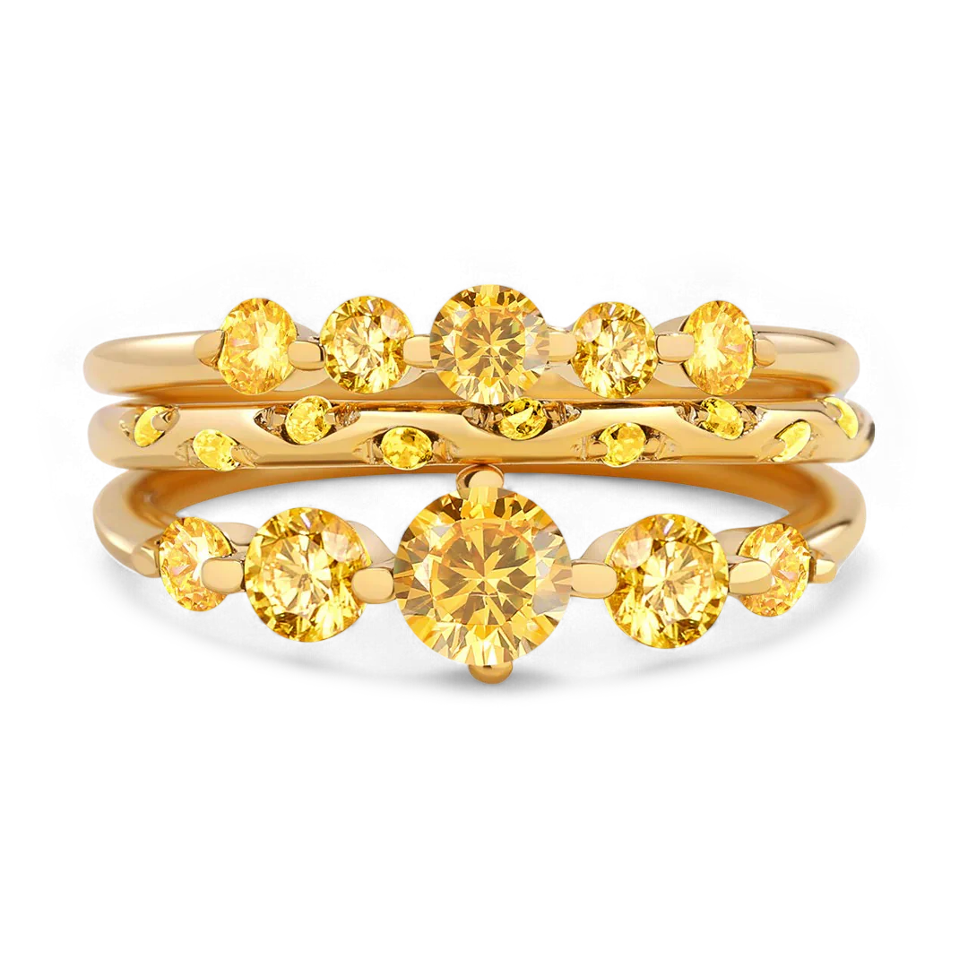 Birthstone Stacking Ring Set