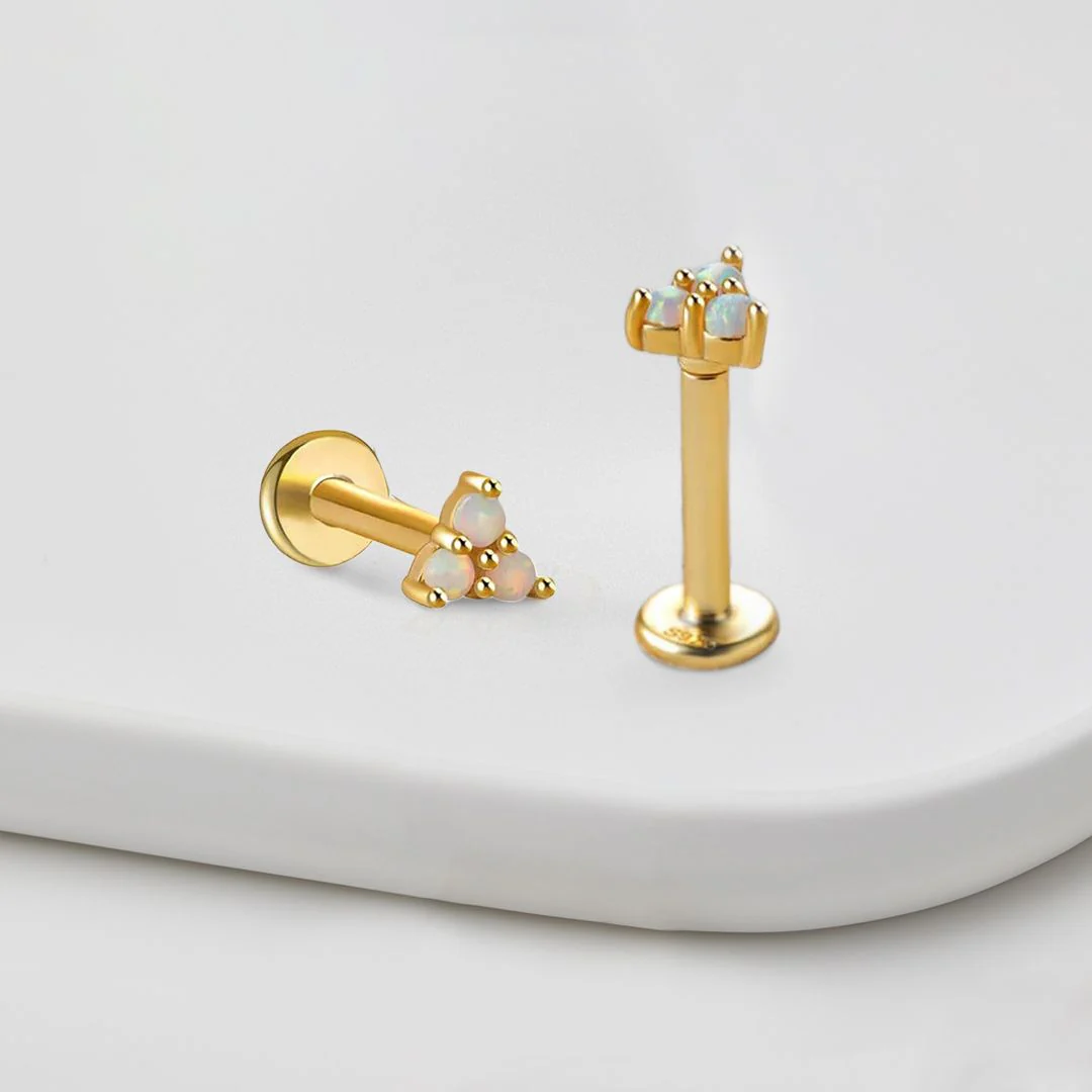 Opal Trio Sleeper Stud Earrings | 18g