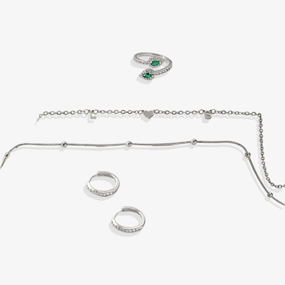 Pave Huggie Hoop Earrings