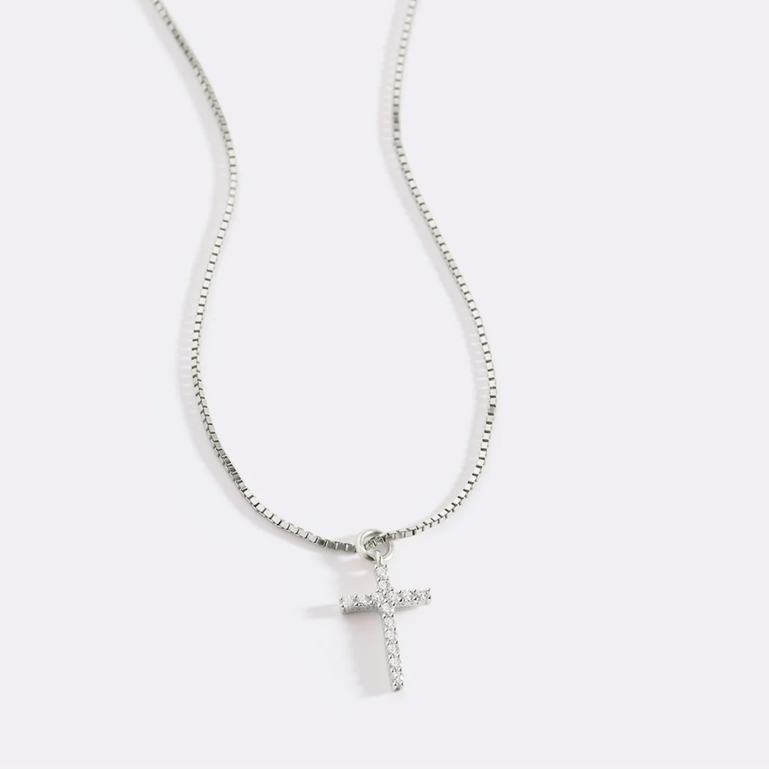 Pave Cross Necklace