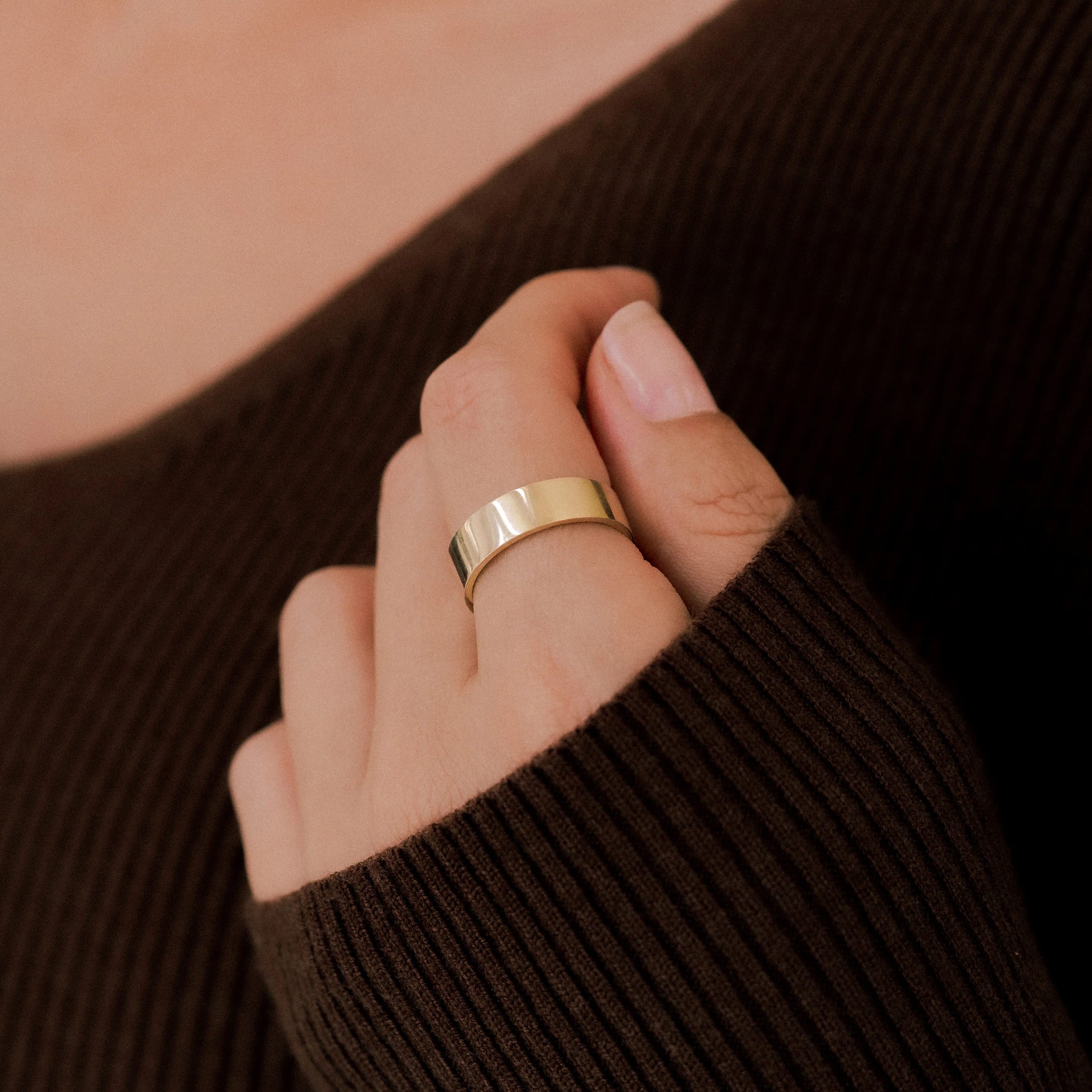 Gold Statement Stacking Ring