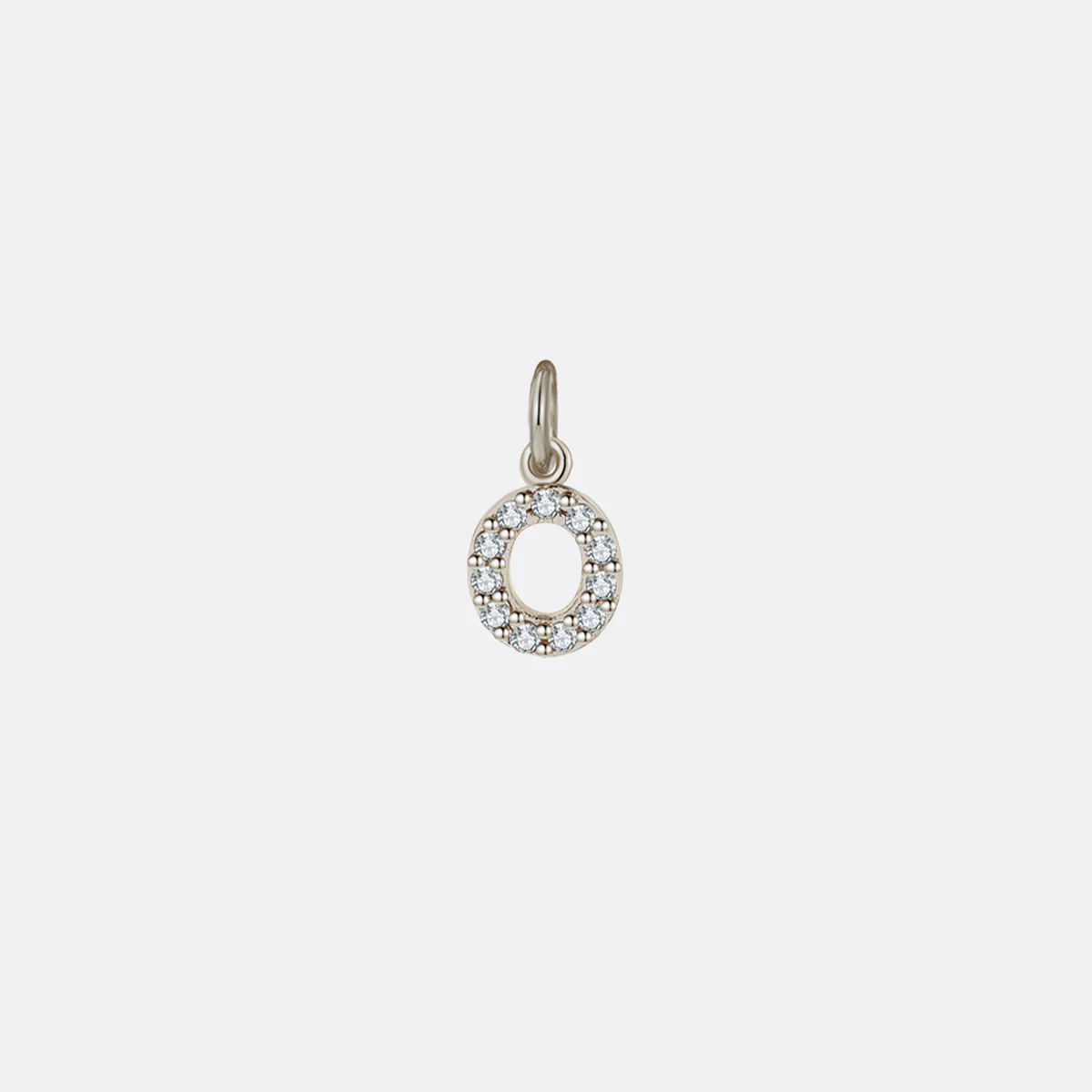 Dainty Pave Initial Charm