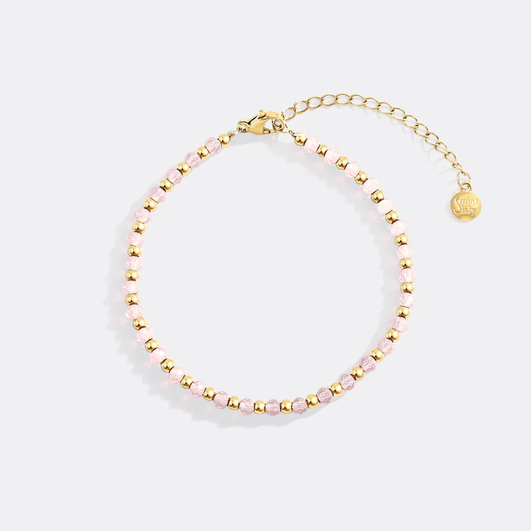 Birthstone and Gold Bead Bracelet