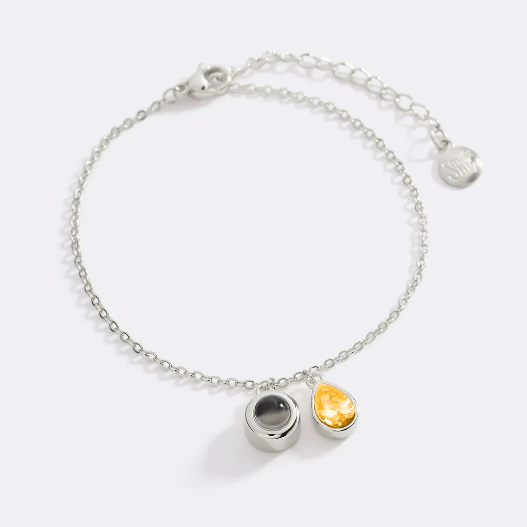 Birthstone Photo Bracelet