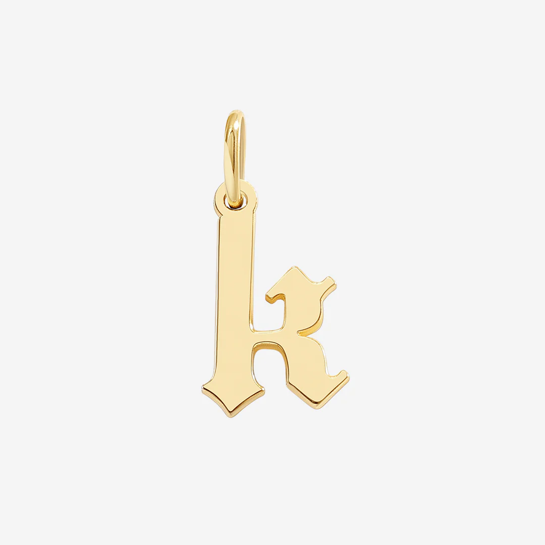 Old English Letter Charm