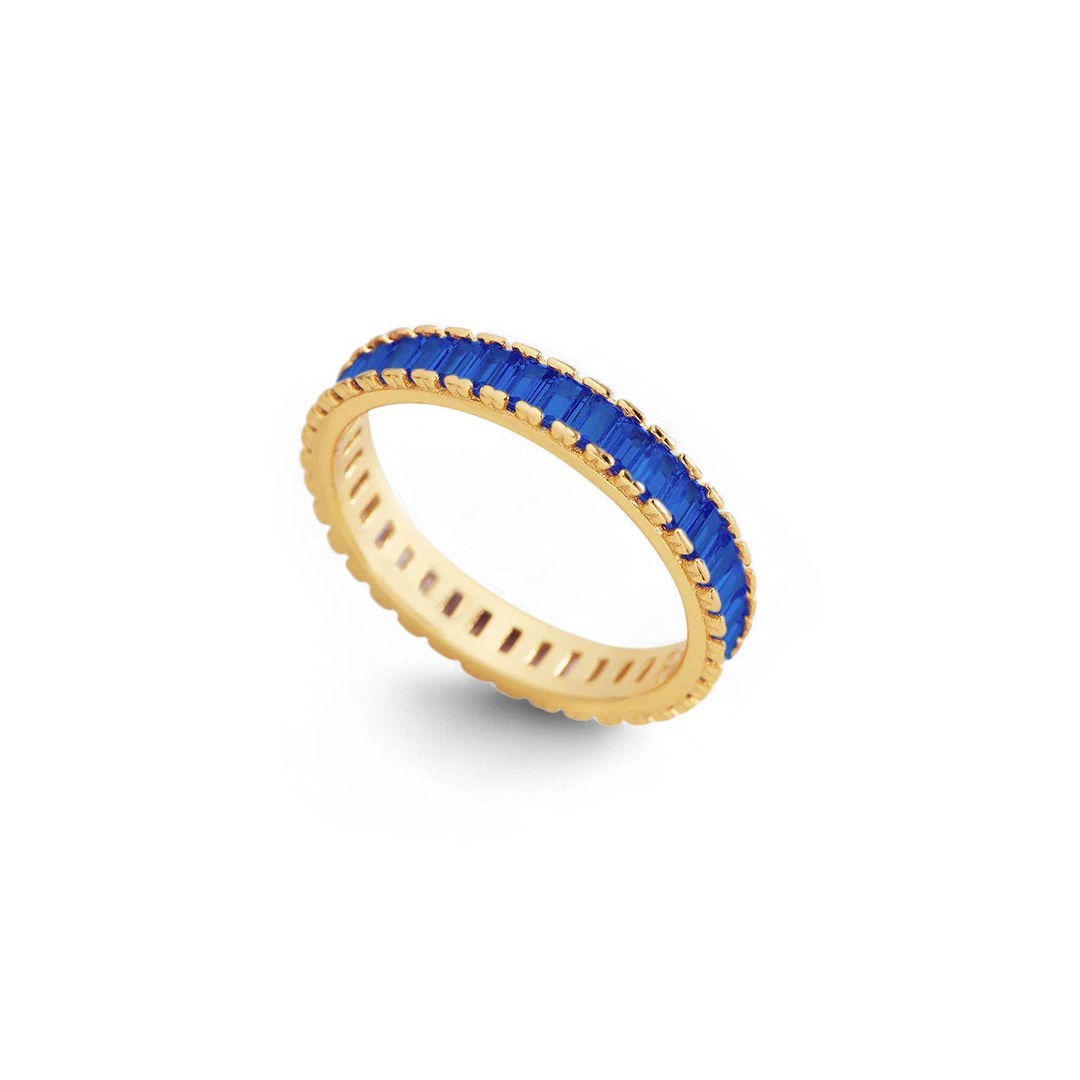 Baguette Birthstone Eternity Band