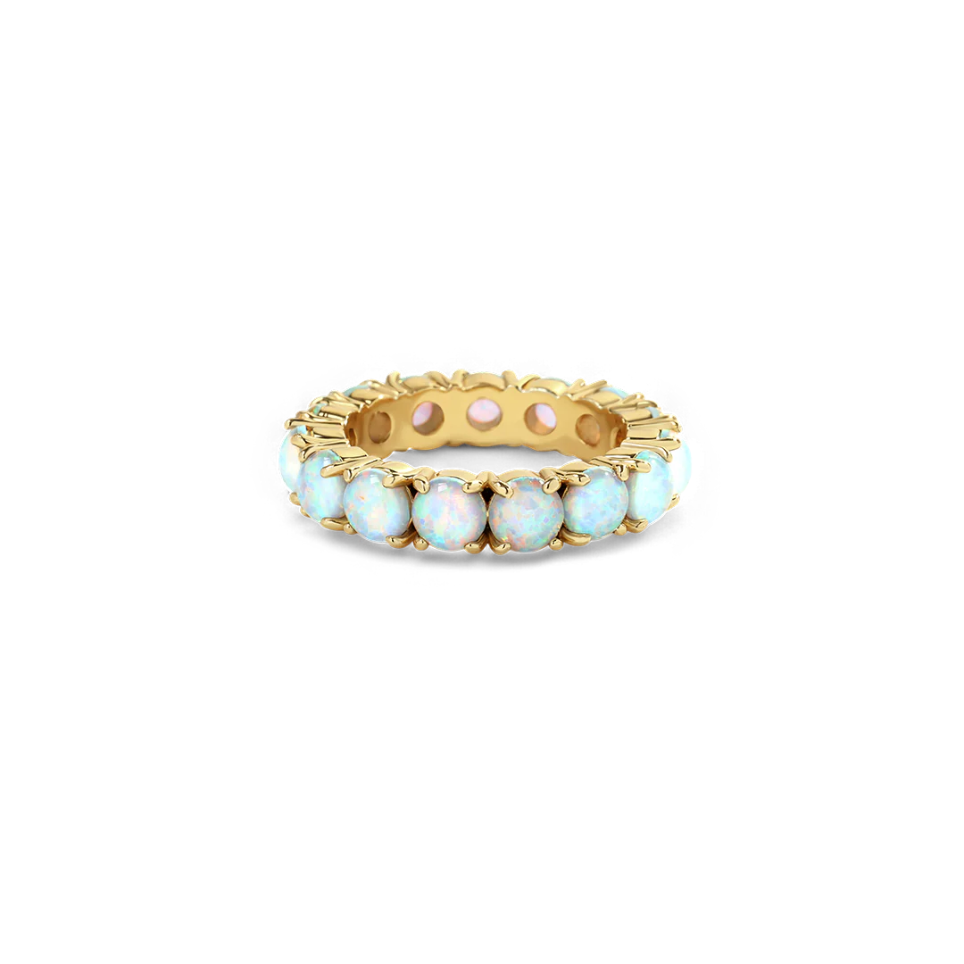 Blue Opal Eternity Ring