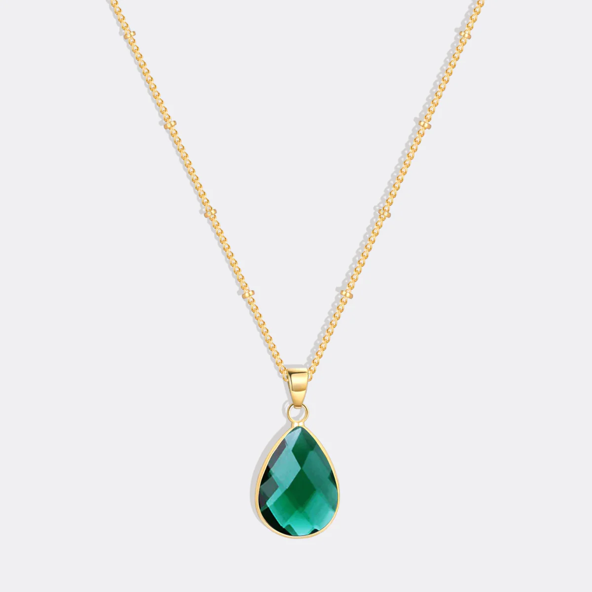 Birthstone Drop Pendant Necklace