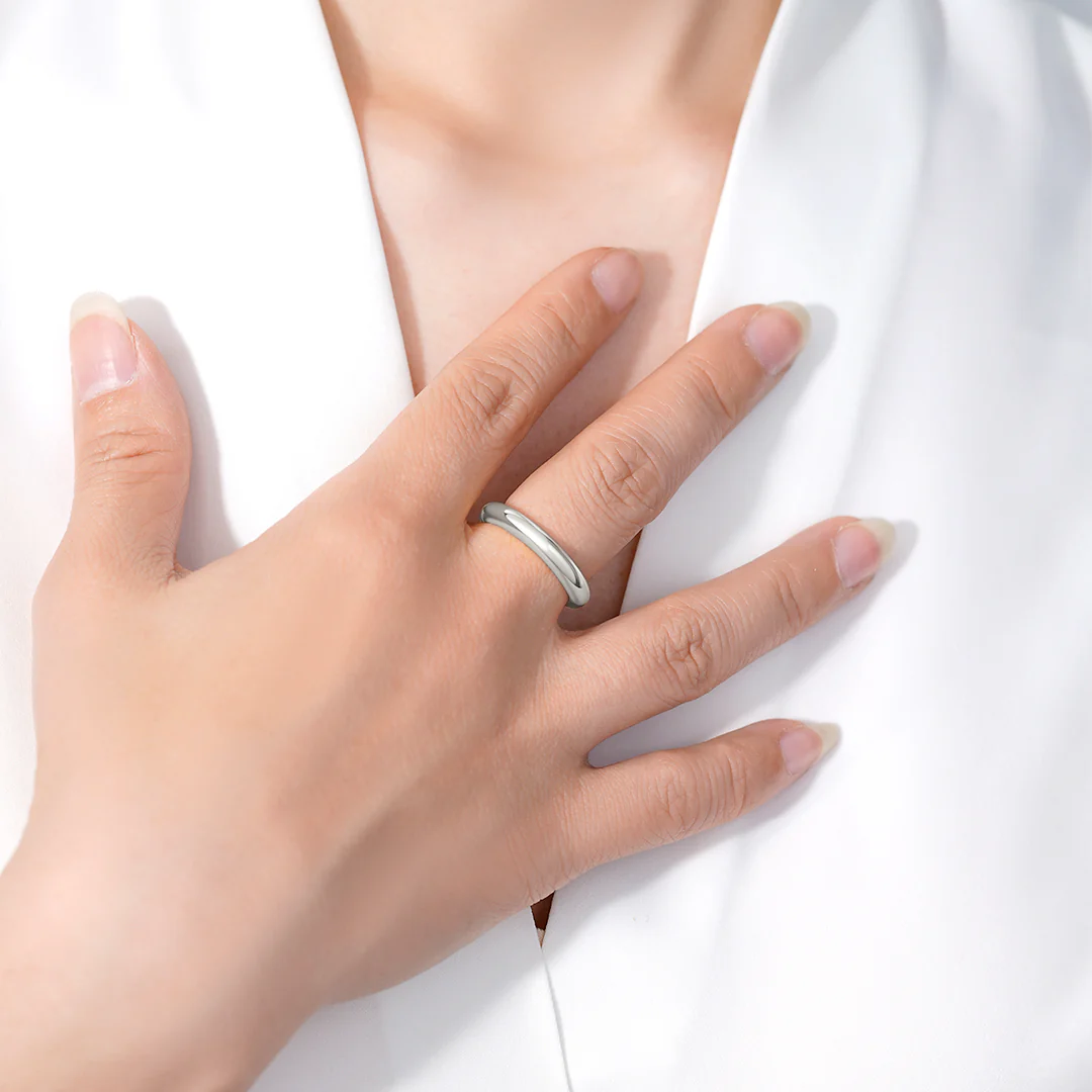 Half Round Band Stacking Ring