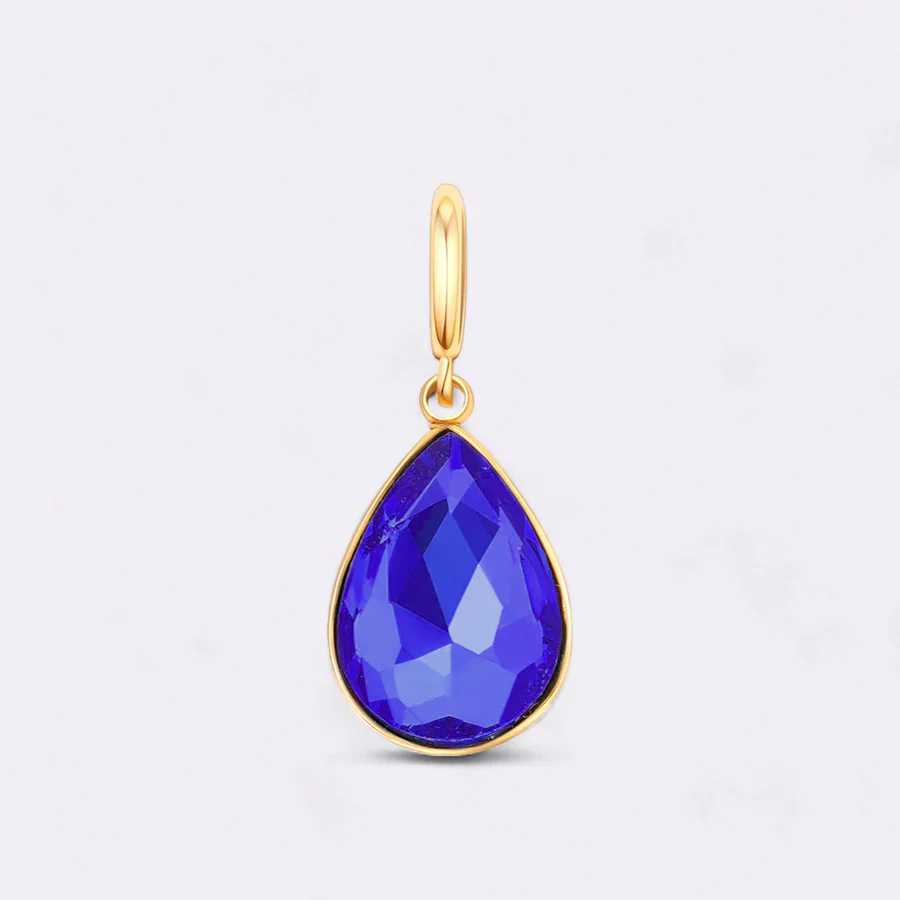 Teardrop Birthstone Charm