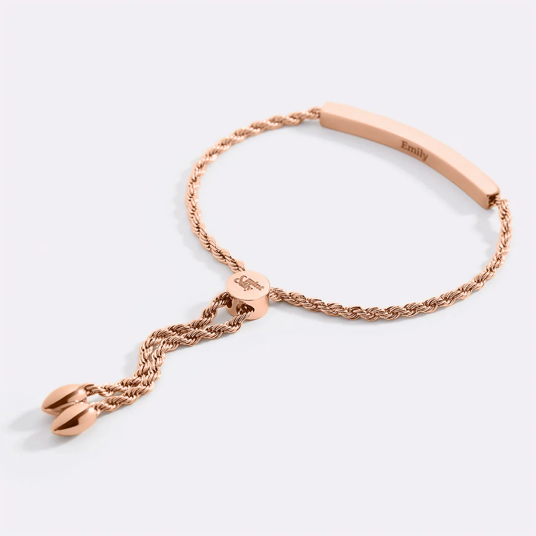 Personalized Bar Chain Bracelet