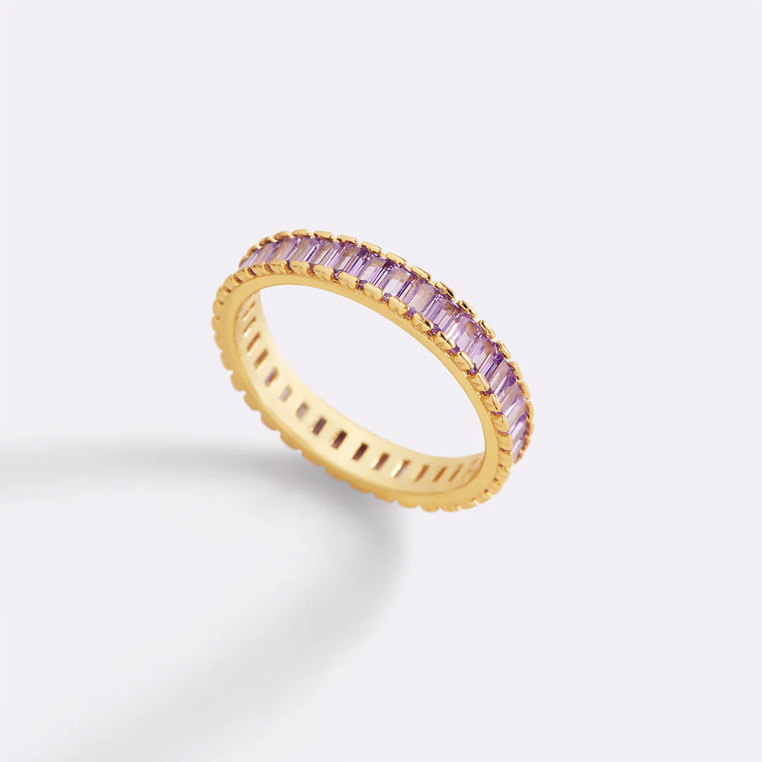 Baguette Birthstone Eternity Band