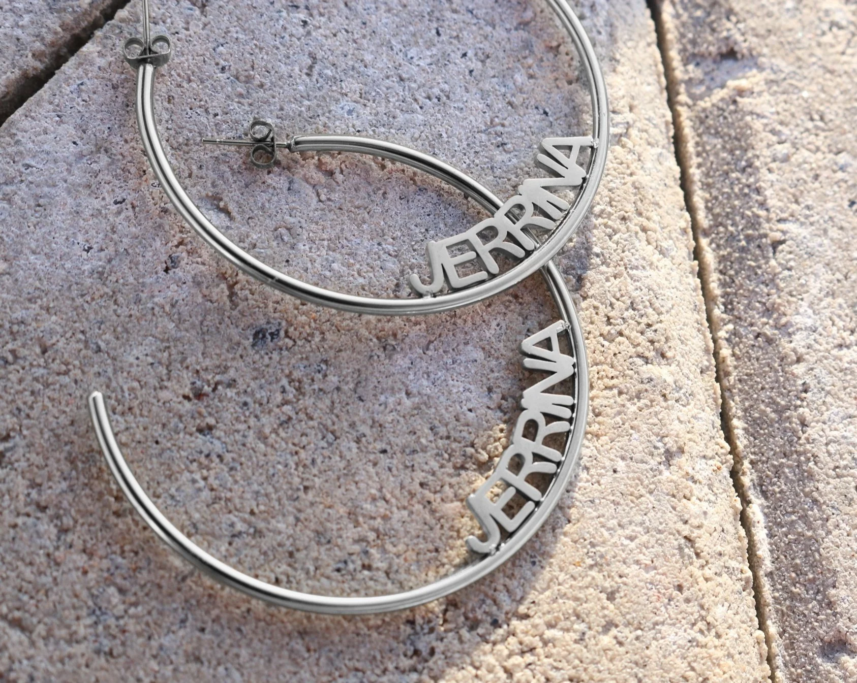 Personalized Name Hoop Earrings