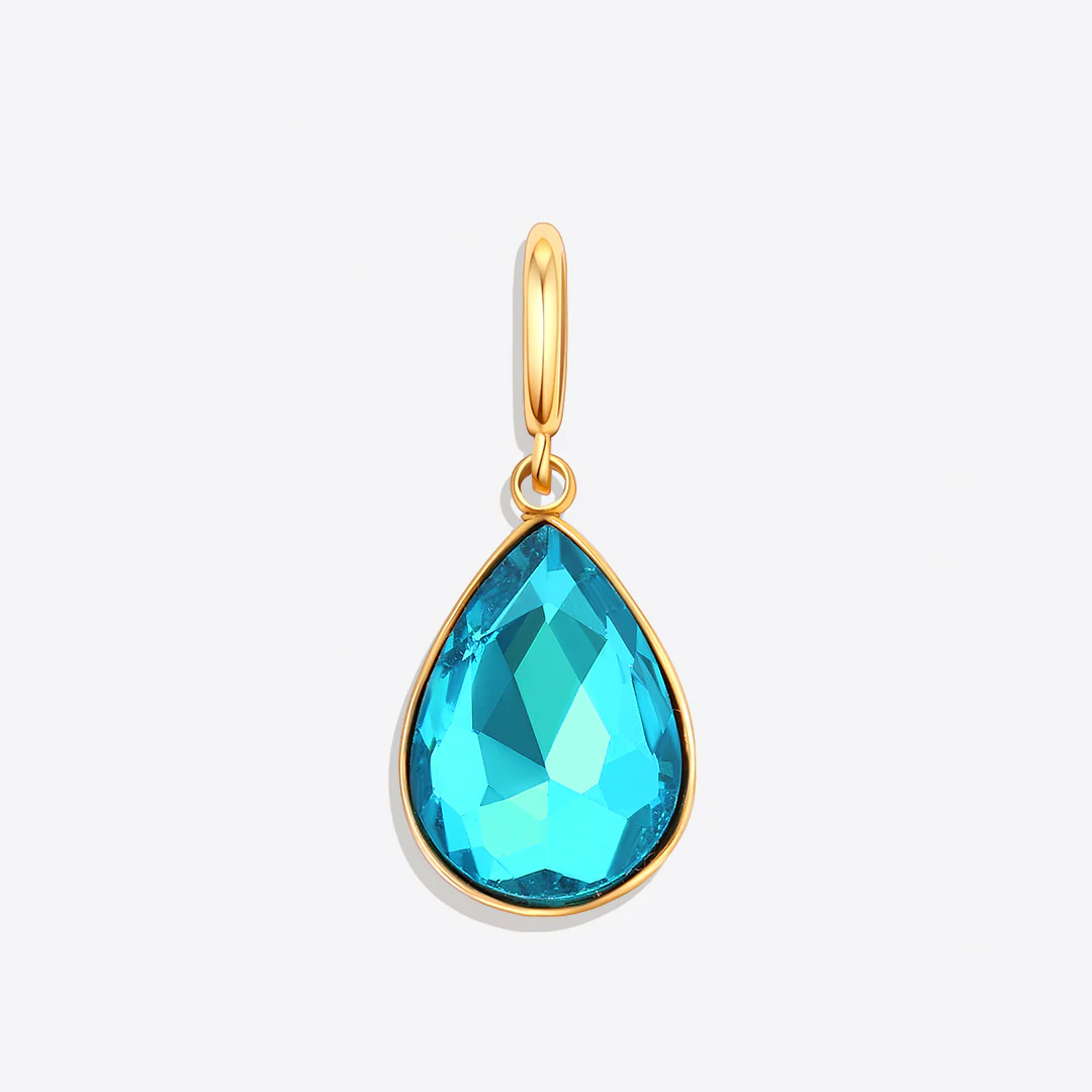 Teardrop Birthstone Charm