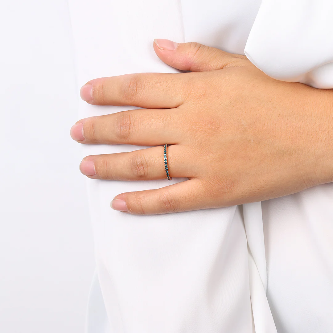 July Birthstone Eternity Stacking Ring