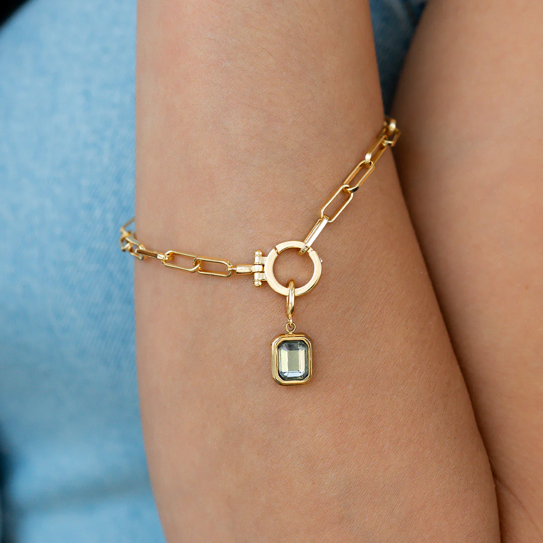 Baguette Birthstone Charm