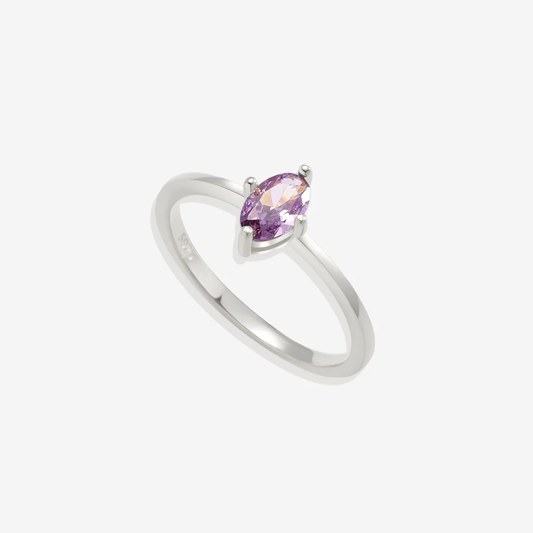 Birthstone Marquis-Cut Ring