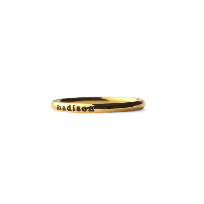 Engraved Stacking Ring | 2mm Band