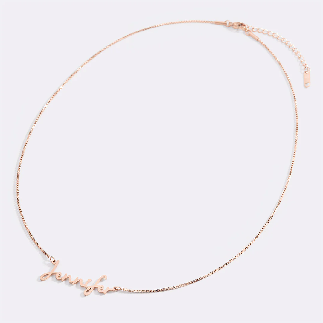 Fairy Name Necklace with Box Chain