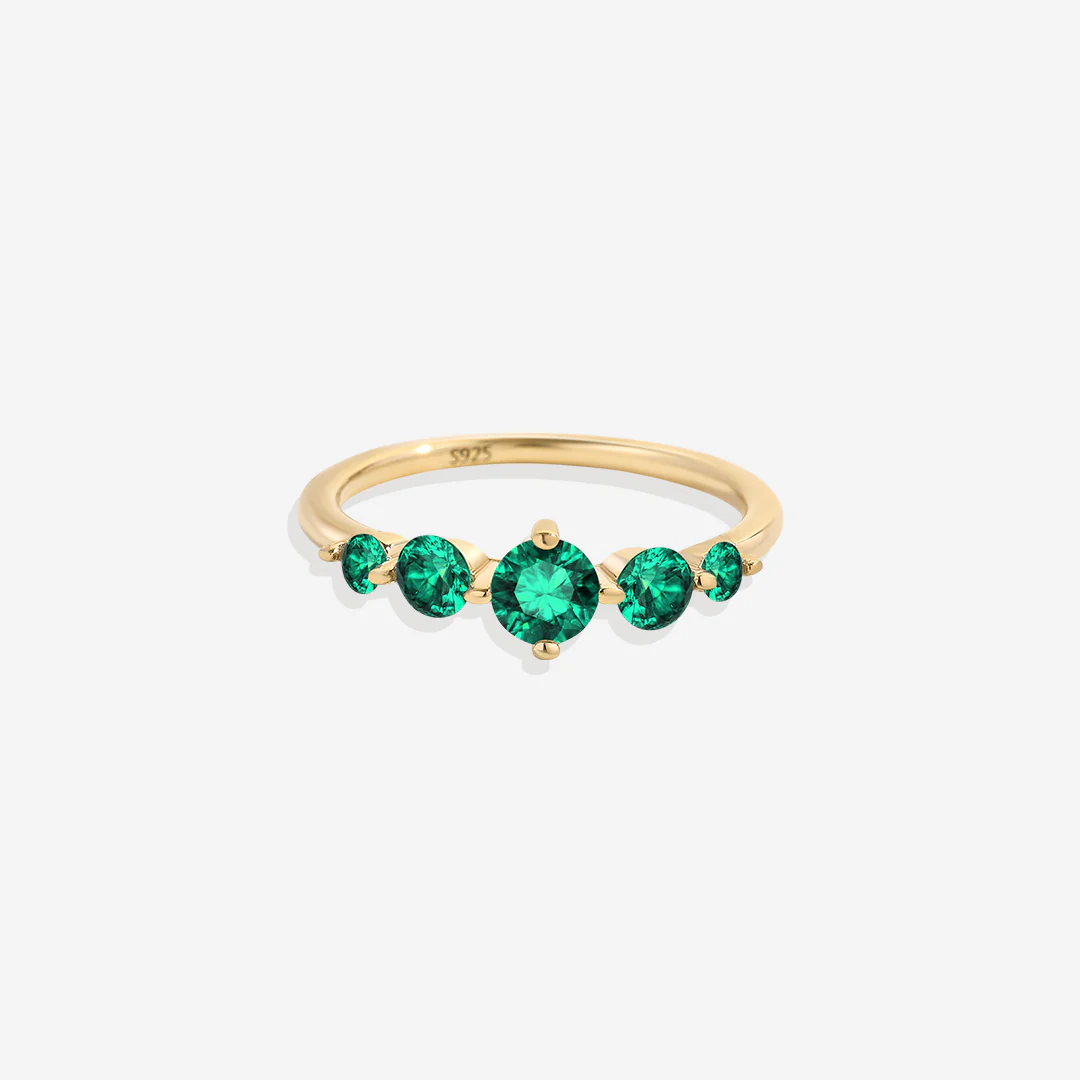 Five Stone Statement Birthstone Ring