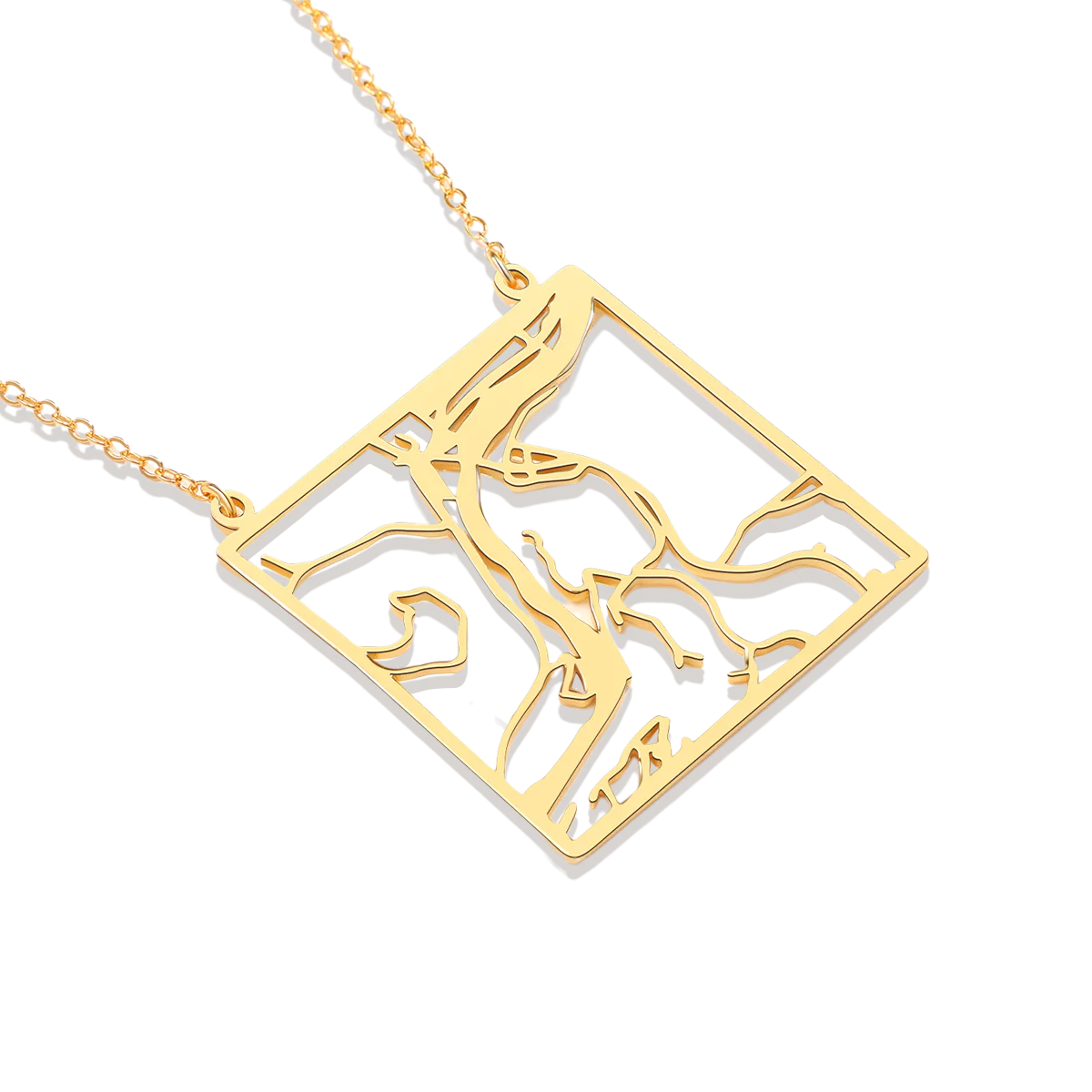 Custom Map Pendant Necklace