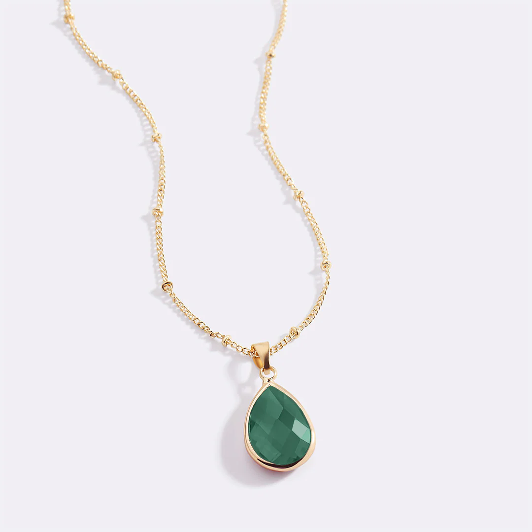 Birthstone Drop Pendant Necklace